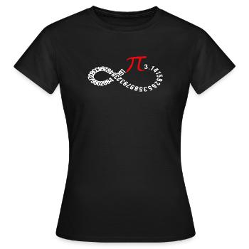Unendliche Pi-Ziffern Ouroboros - Frauen T-Shirt - Schwarz - Vorne - AI Model Female 172 dark (172cm)