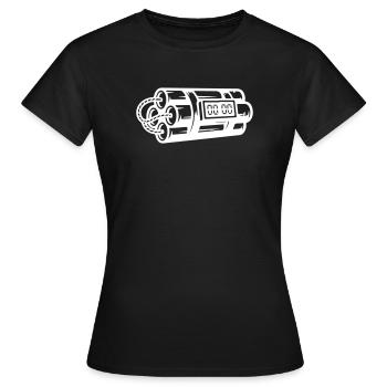 Zeitbombe Sprengstoff Dynamit - Frauen T-Shirt - Schwarz - Vorne - AI Model Female 172 dark (172cm)