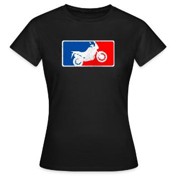CRF1000L Africa Twin MLB Vintage Motorcycle Enduro - Women's T-Shirt - black - Front - AI Model Female 172 dark (172cm)