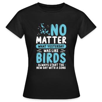 Bird Watching Birder Chirp Birder Bird Lover - T-shirt Femme - noir - Devant - AI Model Female 172 dark (172cm)