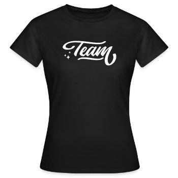 Team Spirit Motivational Lettering - Women's T-Shirt - black - Front - AI Model Female 172 dark (172cm)