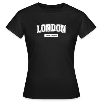 London Uk England - Frauen T-Shirt - Schwarz - Vorne - AI Model Female 172 dark (172cm)
