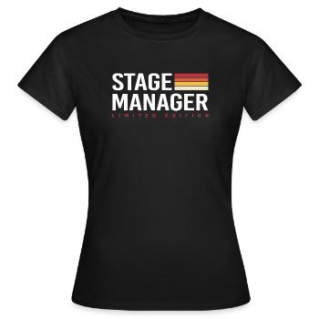 Stage Manager - Women's T-Shirt - black - Front - AI Model Female 172 dark (172cm)