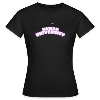Kawaii University - T-shirt Femme - noir - Devant - AI Model Female 172 dark (172cm)