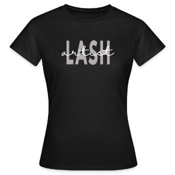 Wimpernkünstlerin, Wimperntechnikerin, Make-up-Künstlerin, Schönheit - Frauen T-Shirt - Schwarz - Vorne - AI Model Female 172 dark (172cm)