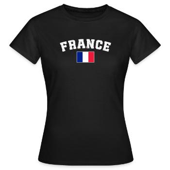 Die französische Fußballnationalmannschaft - Frauen T-Shirt - Schwarz - Vorne - AI Model Female 172 dark (172cm)