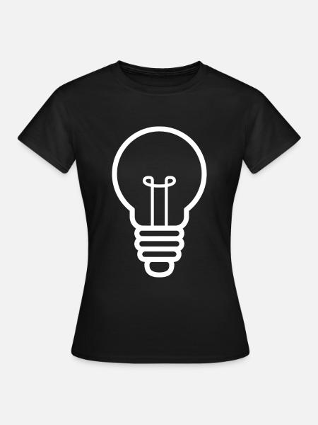 Light bulb bulb lamp light lamp bulb genius - Women's T-Shirt - black