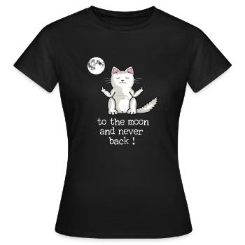 Doigts du doigt jusqu’à la lune - T-shirt Femme - noir - Devant - AI Model Female 172 dark (172cm)
