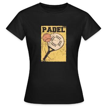 Padel Tennis Paddel Paddelball Padel Plattform - Frauen T-Shirt - Schwarz - Vorne - AI Model Female 172 dark (172cm)