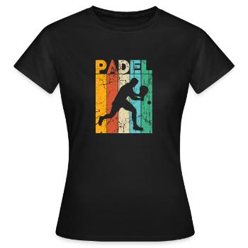Padel Tennis Paddel Paddelball Padel Plattform - Frauen T-Shirt - Schwarz - Vorne - AI Model Female 172 dark (172cm)