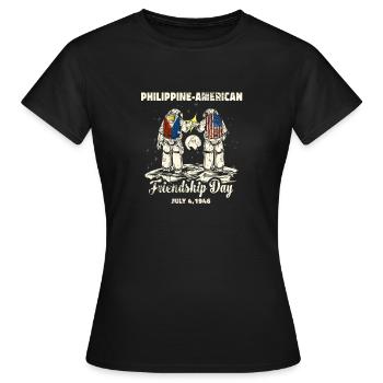 Philippinisch-amerikanischer Freundschaftstag - Frauen T-Shirt - Schwarz - Vorne - AI Model Female 172 dark (172cm)