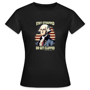 Attachez votre ceinture ou faites-vous applaudir George - T-shirt Femme - noir - Devant - AI Model Female 172 dark (172cm)