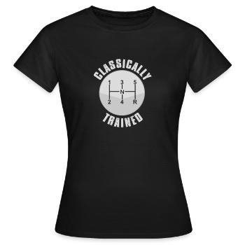 Transmission manuelle Changement de vitesse Transmission manuelle - T-shirt Femme - noir - Devant - AI Model Female 172 dark (172cm)