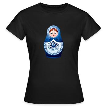 Poupée gigogne russe - T-shirt Femme - noir - Devant - AI Model Female 172 dark (172cm)