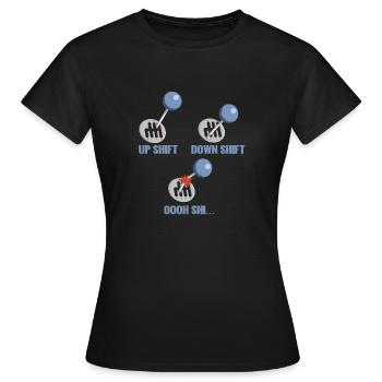 Monter Passer Vers le bas Changer de vitesse Voiture amusante Changements de vitesse - T-shirt Femme - noir - Devant - AI Model Female 172 dark (172cm)