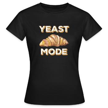 Illustration de pain drôle de mode à la levure - T-shirt Femme - noir - Devant - AI Model Female 172 dark (172cm)
