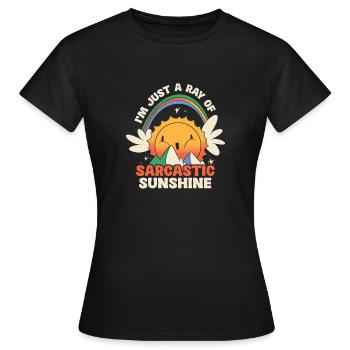 Ich Bin Nur Ein Strahl Von Sarkastischem - Frauen T-Shirt - Schwarz - Vorne - AI Model Female 172 dark (172cm)