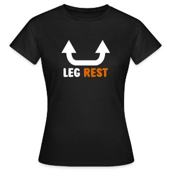 Repose-jambes Déclaration humoristique pour les personnes détendues - T-shirt Femme - noir - Devant - AI Model Female 172 dark (172cm)