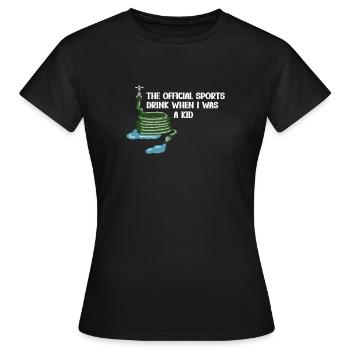 La boisson sportive officielle de mon enfance – - T-shirt Femme - noir - Devant - AI Model Female 172 dark (172cm)