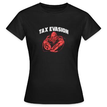 Évasion fiscale Monstre Humour Drôle Satire - T-shirt Femme - noir - Devant - AI Model Female 172 dark (172cm)