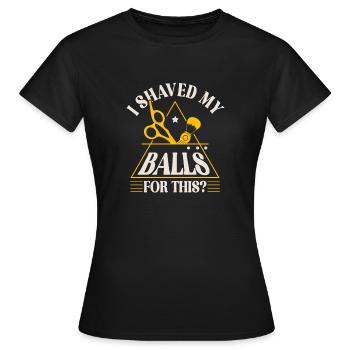 Rasierter Look Mit Humor für Männer - Frauen T-Shirt - Schwarz - Vorne - AI Model Female 172 dark (172cm)