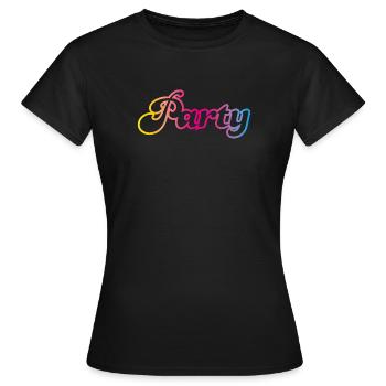 Fête s’épanouit Célébrer Coloré Rainbow Silhouette Fun - T-shirt Femme - noir - Devant - AI Model Female 172 dark (172cm)