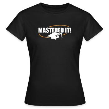 Master 2026 Abschluss Promotion Sponsion - Frauen T-Shirt - Schwarz - Vorne - AI Model Female 172 dark (172cm)