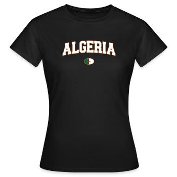 Algérie Drapeau Éclat Vintage - T-shirt Femme - noir - Devant - AI Model Female 172 dark (172cm)