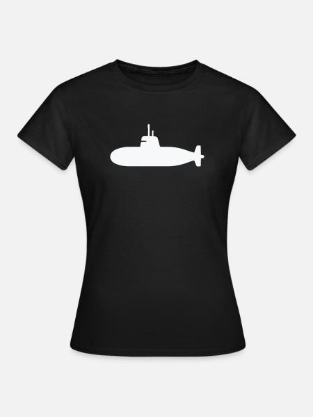 UBoot-Silhouette - Frauen T-Shirt - Schwarz
