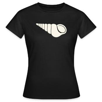 Küstenspirale Muschelskizze - Frauen T-Shirt - Schwarz - Vorne - AI Model Female 172 dark (172cm)