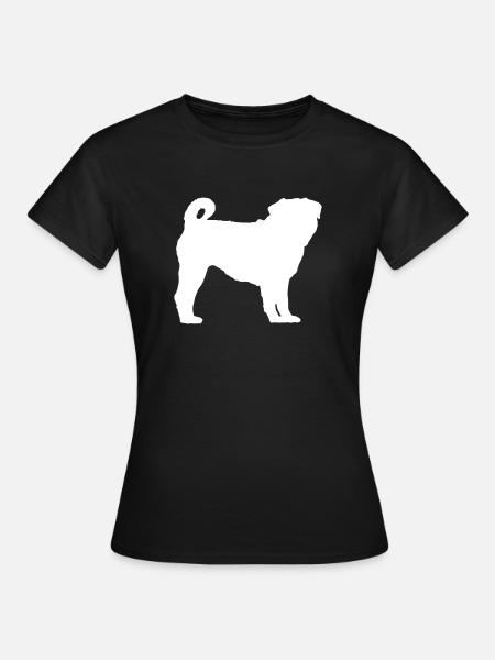 MOPS Silhouette - Frauen T-Shirt - Schwarz