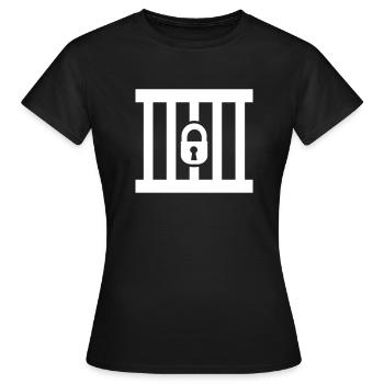 Prison - Women's T-Shirt - black - Front - AI Model Female 172 dark (172cm)