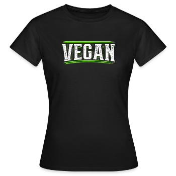 Vegan | Veganer | Veganerin - Frauen T-Shirt - Schwarz - Vorne - AI Model Female 172 dark (172cm)