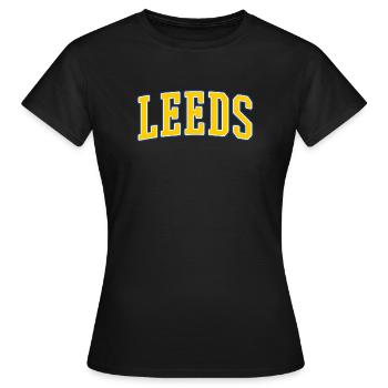 Lettrage du Leeds College - T-shirt Femme - noir - Devant - AI Model Female 172 dark (172cm)