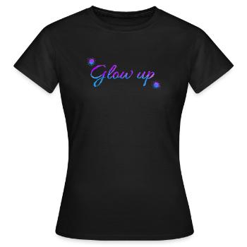 Brillez vers le haut - T-shirt Femme - noir - Devant - AI Model Female 172 dark (172cm)