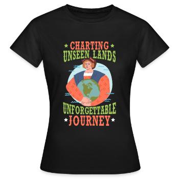 Ungesehene Länder kartografieren Unvergessliche Re - Frauen T-Shirt - Schwarz - Vorne - AI Model Female 172 dark (172cm)
