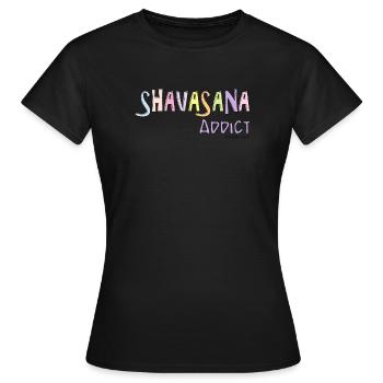 Shavasana Addict - T-shirt Femme - noir - Devant - AI Model Female 172 dark (172cm)