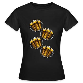 Beer Team Beer Glasses - Women's T-Shirt - black - Front - AI Model Female 172 dark (172cm)
