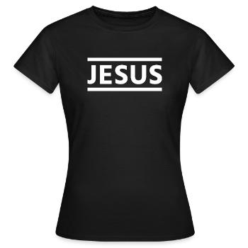 Bold Jesus Typography - Women's T-Shirt - black - Front - AI Model Female 172 dark (172cm)