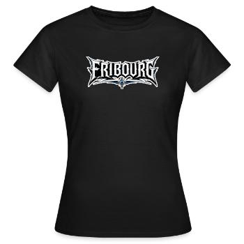 Conception de Fribourg - T-shirt Femme - noir - Devant - AI Model Female 172 dark (172cm)