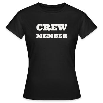 Crew Member Bold XXL Fett Team Staff Event Gruppe - Frauen T-Shirt - Schwarz - Vorne - AI Model Female 172 dark (172cm)