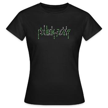 DEEJAY PFEILE WEISS - Frauen T-Shirt - Schwarz - Vorne - AI Model Female 172 dark (172cm)