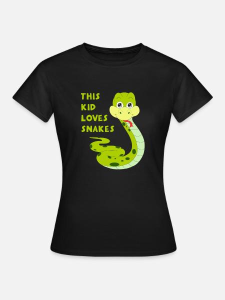 This Kid Loves Snakes Toddlers Kids Boy Girl Child - Women's T-Shirt - black