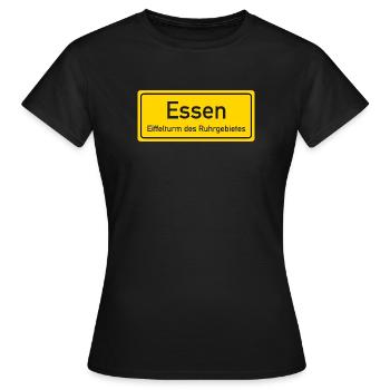 Essen Ortsname Deutschland - Frauen T-Shirt - Schwarz - Vorne - AI Model Female 172 dark (172cm)
