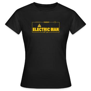 HOMME ELECTRIQUE - T-shirt Femme - noir - Devant - AI Model Female 172 dark (172cm)
