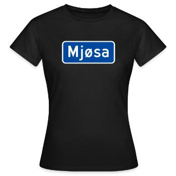 Lac Mjøsa - T-shirt Femme - noir - Devant - AI Model Female 172 dark (172cm)