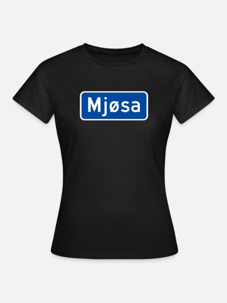 Der Mjøsa-See - Frauen T-Shirt - Schwarz