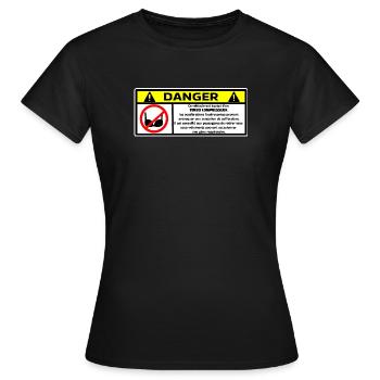 pare-choc - T-shirt Femme - noir - Devant - AI Model Female 172 dark (172cm)