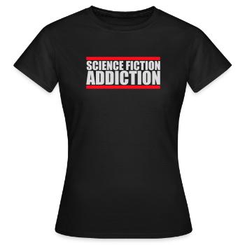Citation d’amateur de science-fiction accro à la science-fiction - T-shirt Femme - noir - Devant - AI Model Female 172 dark (172cm)