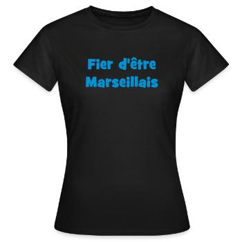 Proud to be Marseille - Women's T-Shirt - black - Front - AI Model Female 172 dark (172cm)